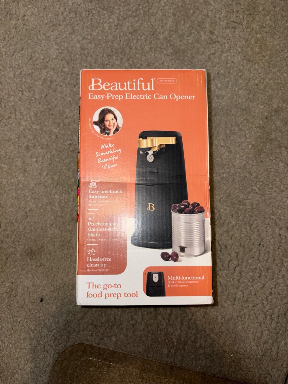 Easy-Prep Electric Can Opener - Black/Gold
